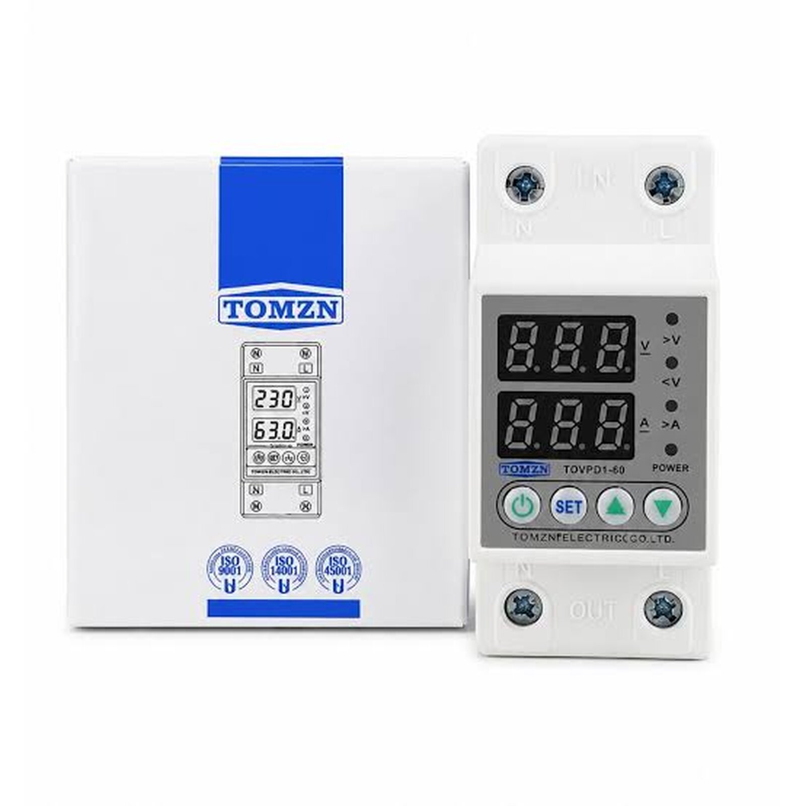 TOMZN 1-Phase 60A Automatic Voltage Protection Device