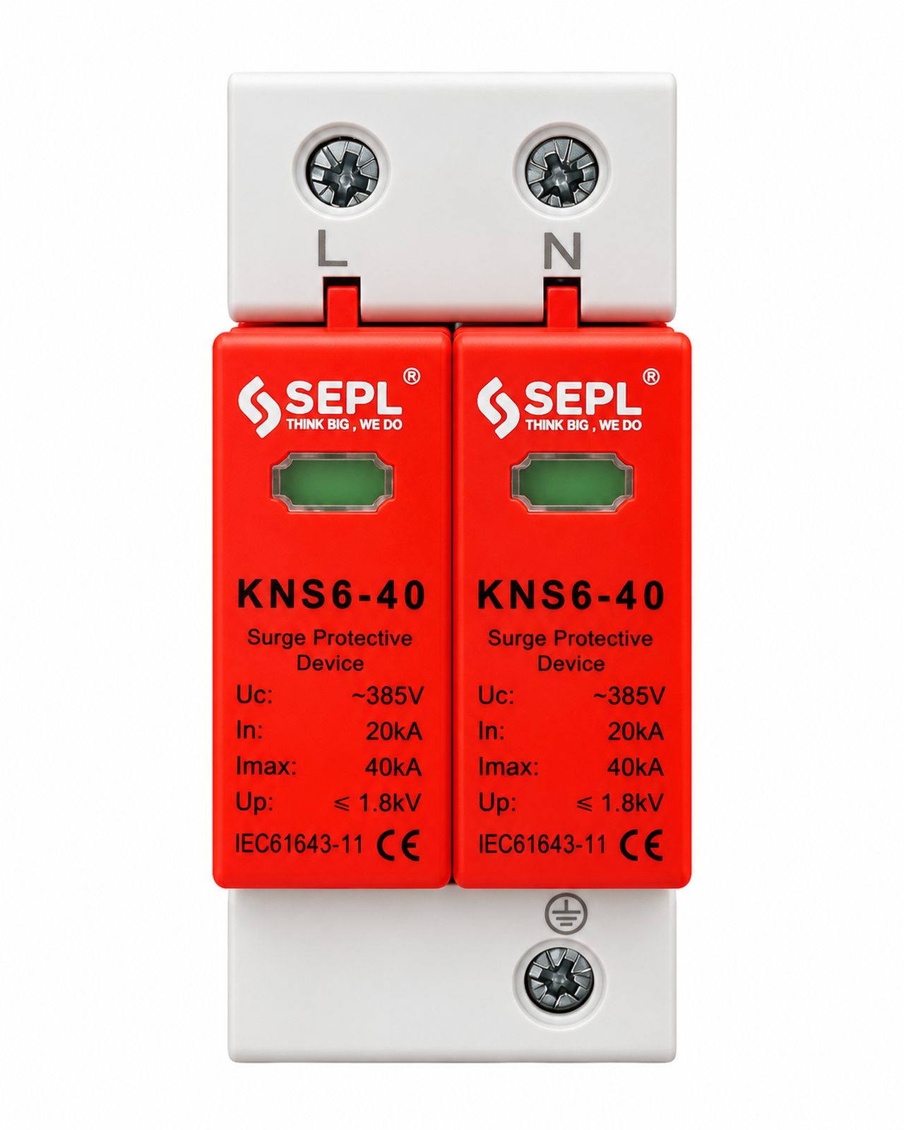 SEPL 2P 320V AC Type 2 Surge Protection Device (SPD) 20/40kA