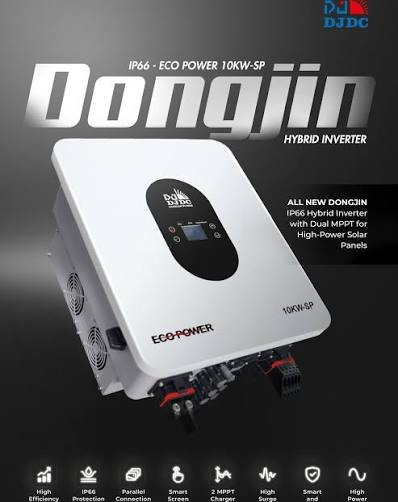 DJDC ECO Power 10kW Single Phase Hybrid Inverter IP66