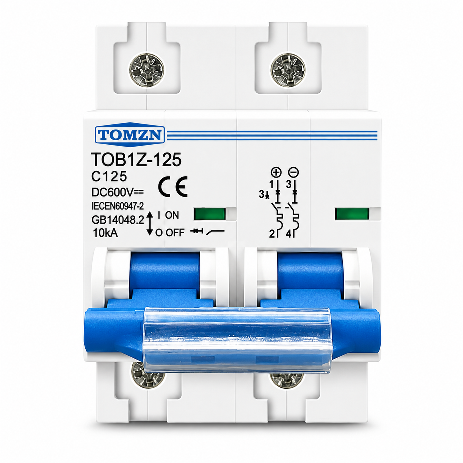 TOMZN TOBIZ-125 2P 125A DC Miniature Circuit Breaker (MCB)